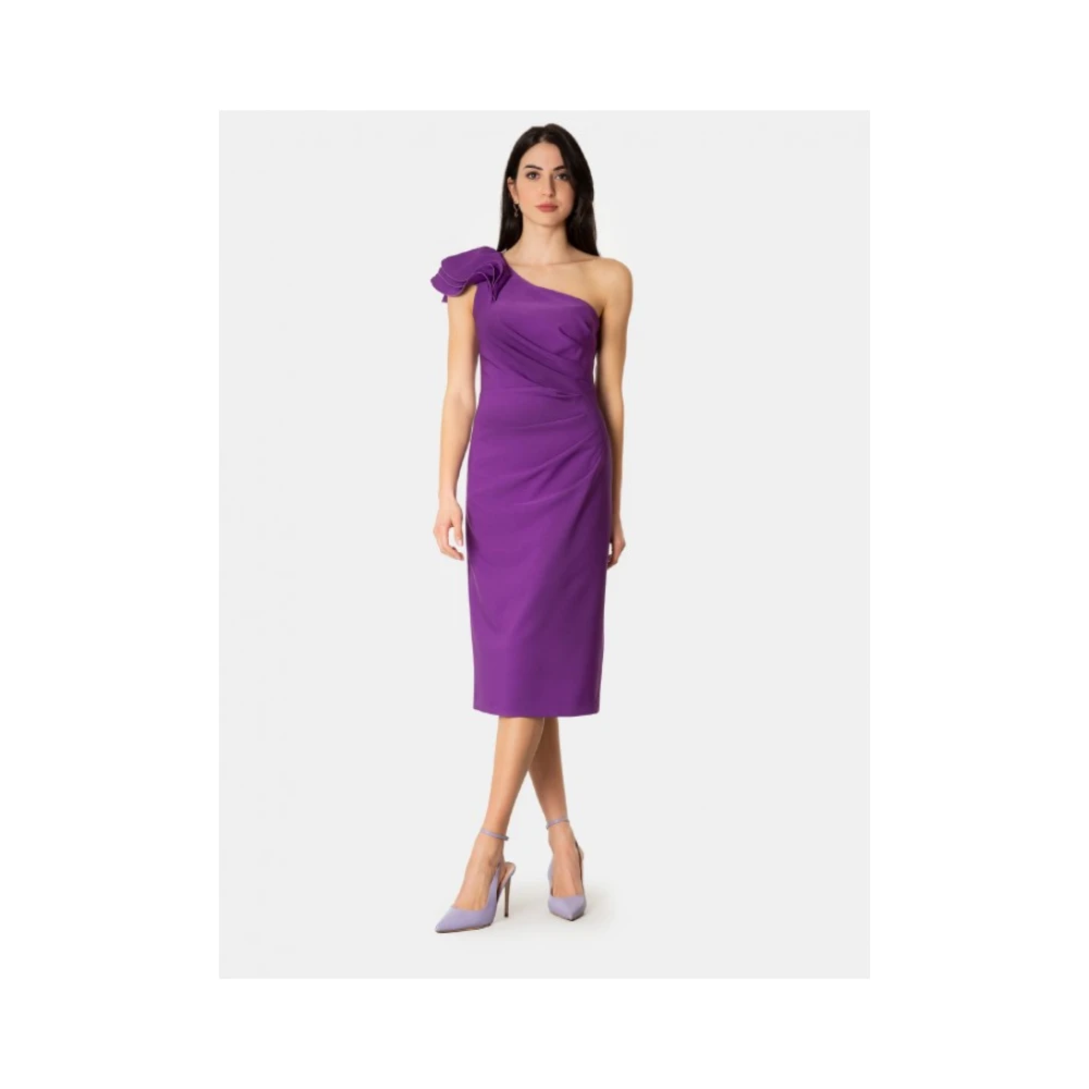 Joseph Ribkoff Elegante Paarse One-Shoulder Jurk Purple Dames