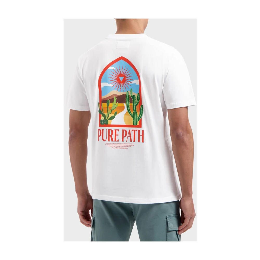 Pure Path Bedrukt T-shirt met korte mouwen White Heren