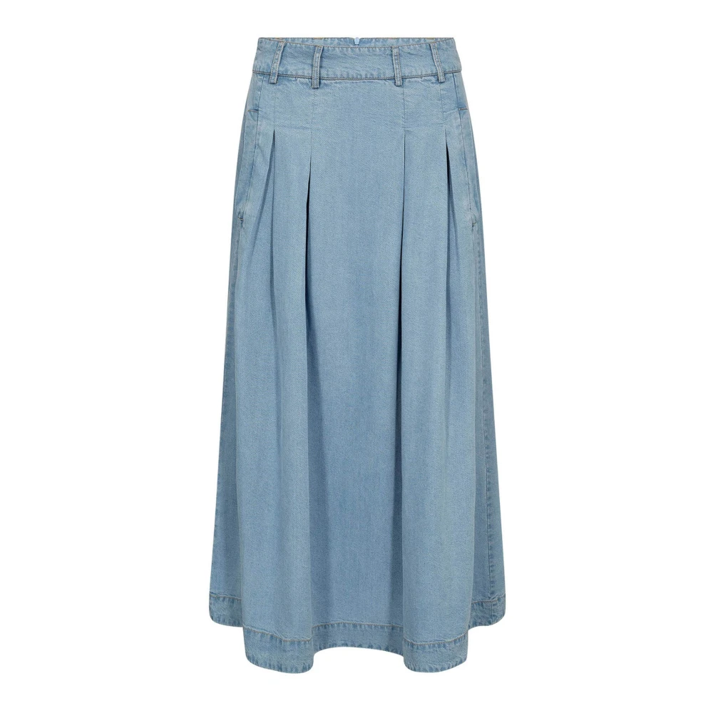 Co'couture Women's Blue Denim Skirts, S, Midi Skirts
