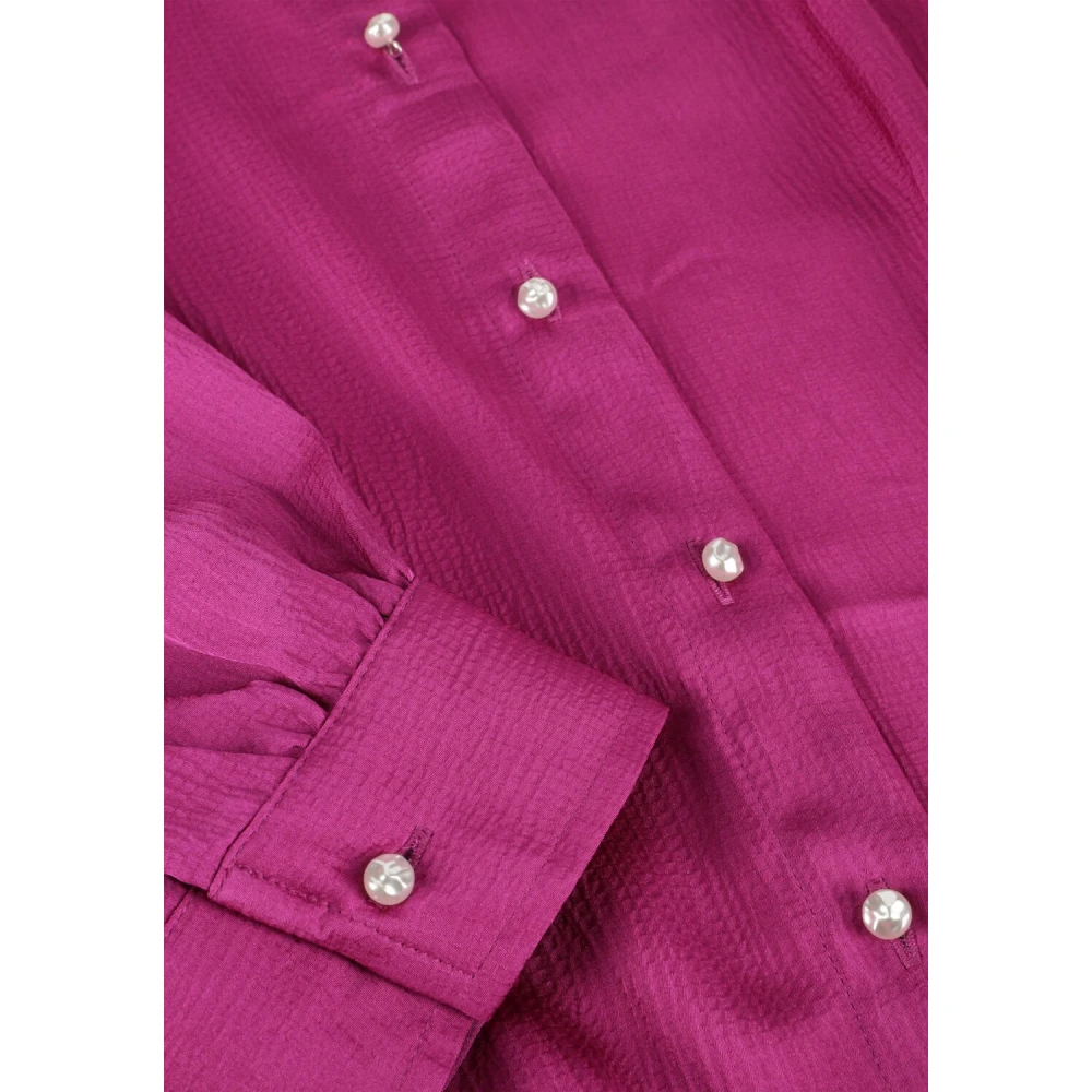 Catwalk Junkie Paarse Button Up Blouse met Lash Purple Dames