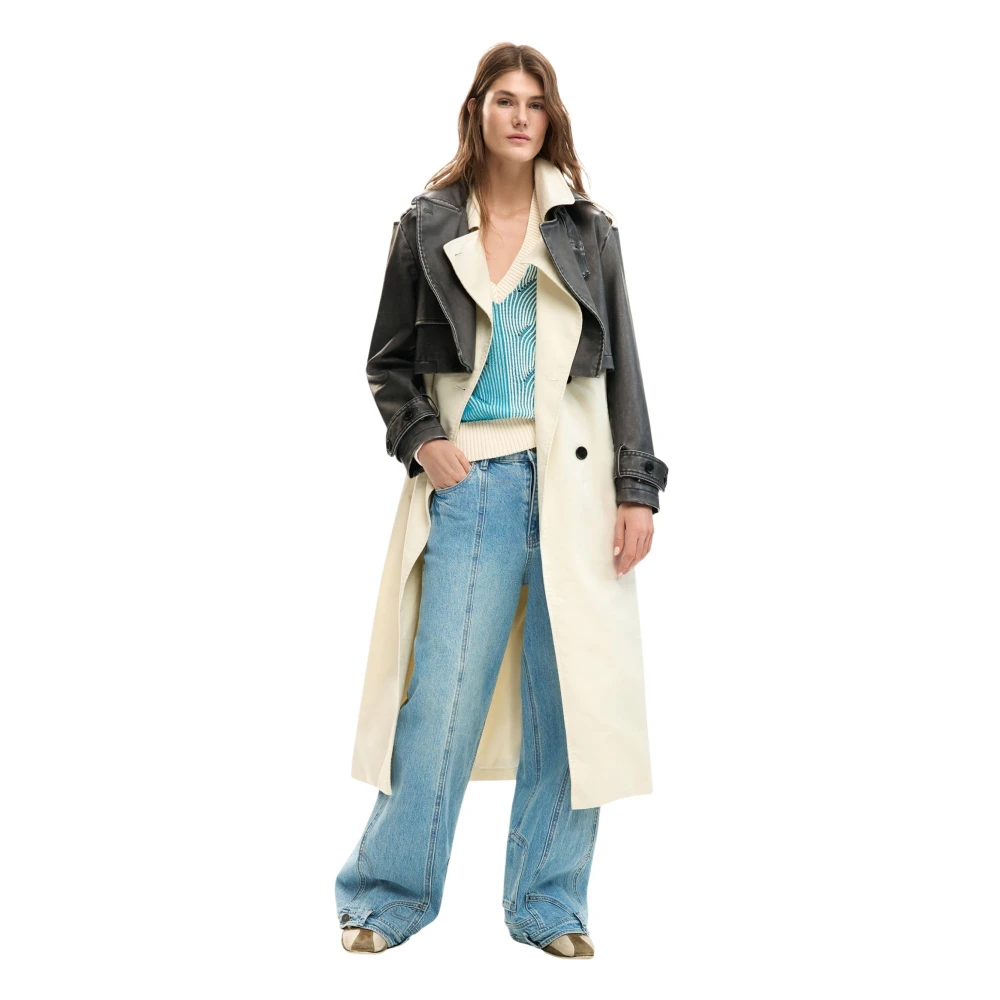 Desigual Damen Beige Mäntel, Sgröße: