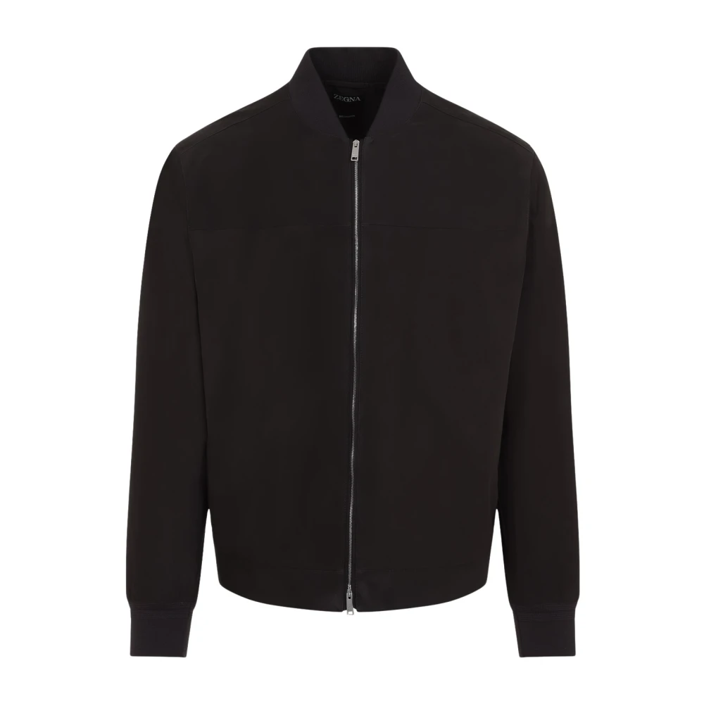 Ermenegildo Zegna Donkerbruine Leren Jas Black Heren