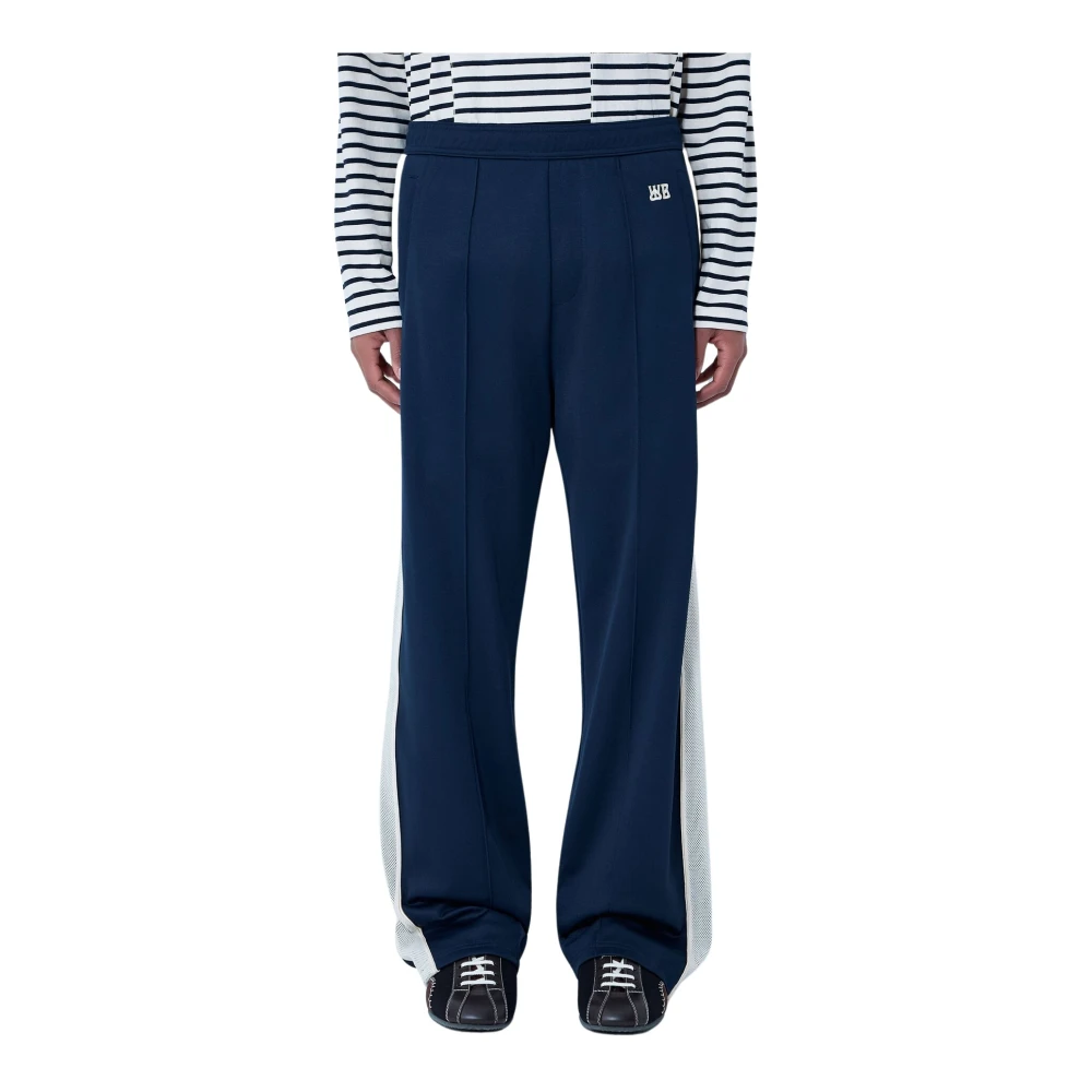 Wales Bonner Men's Blue Motion Track Trousers - Sweatpants - L - Trousers