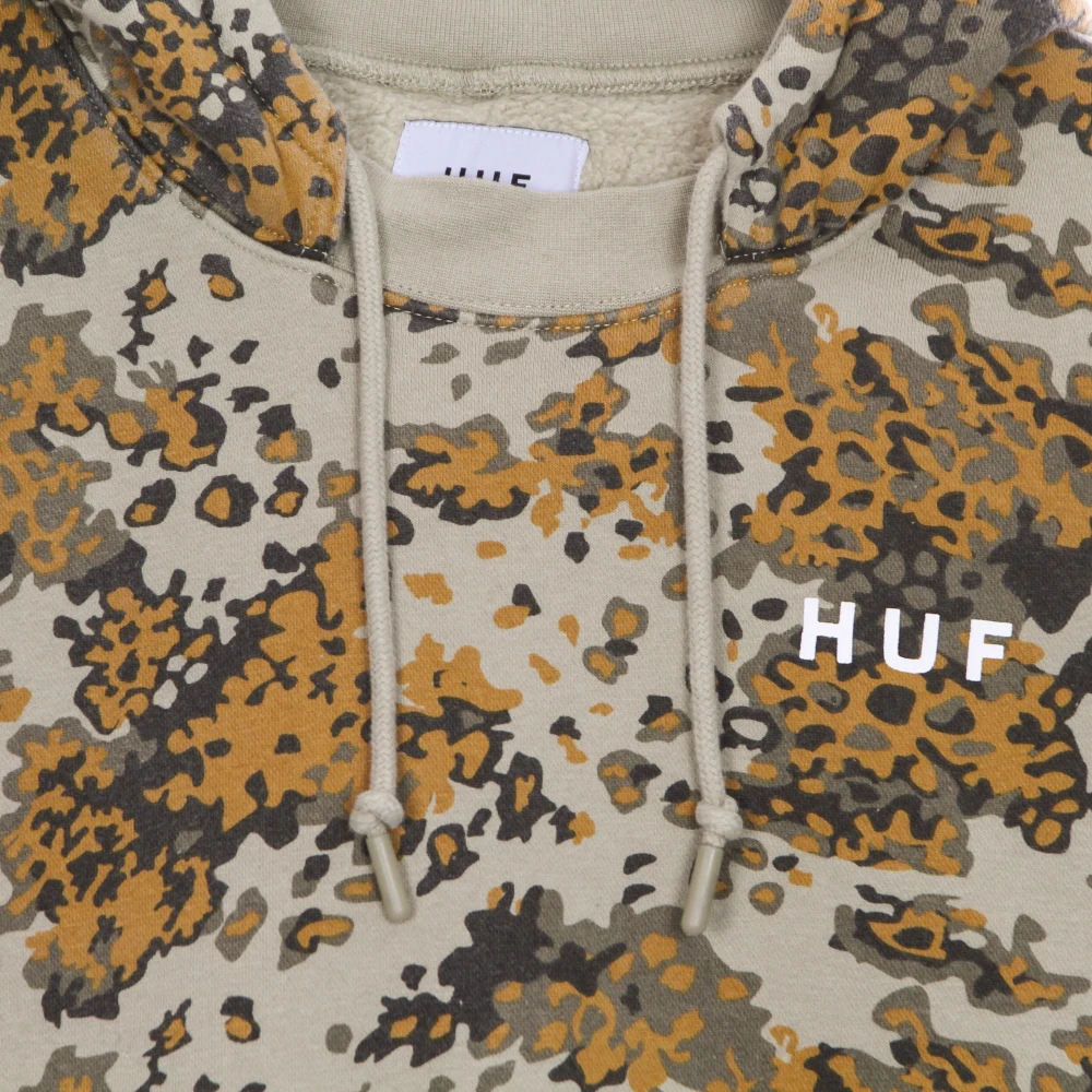 HUF Camo Print Mockneck Hoodie Dames Brown Dames