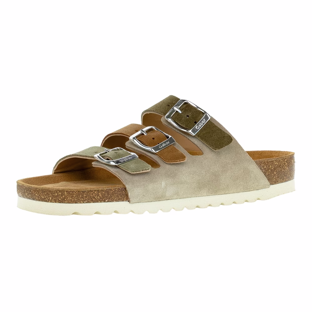 Mehrfarbige Wildleder-Mules