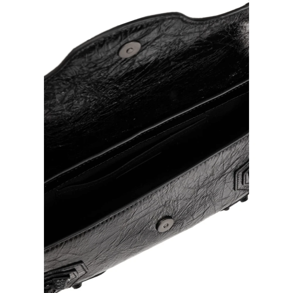 Balenciaga Zwarte Lamsschouder Tas met Stud Detailing Black Dames