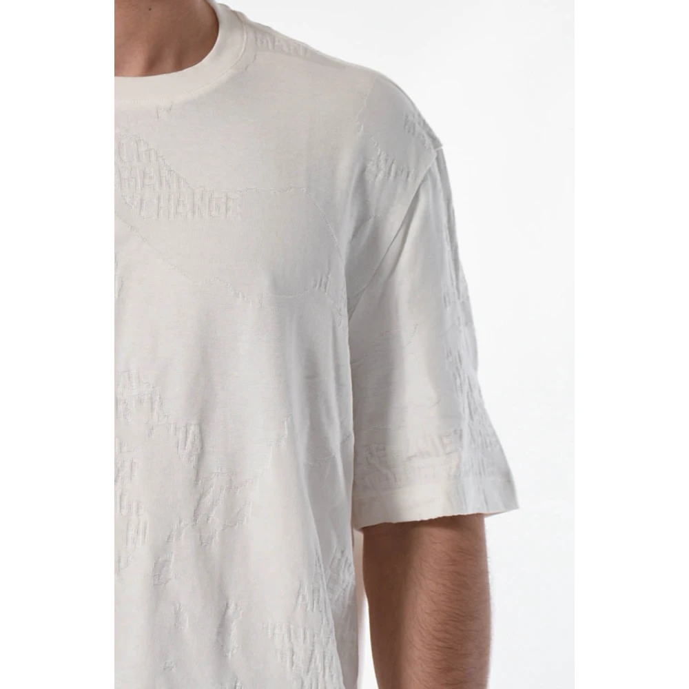 Armani Exchange Katoenen T-shirt met Ronde Hals White Heren