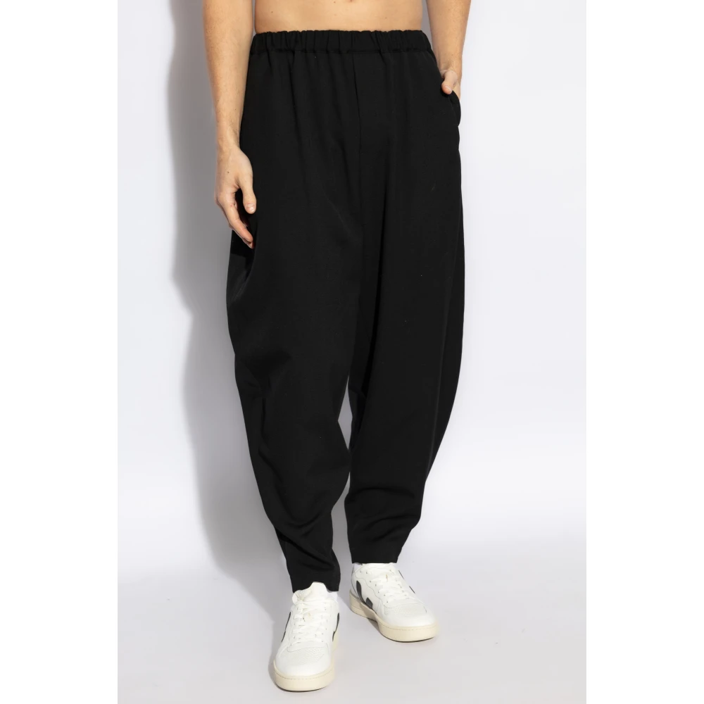Comme des Garçons Wollen loszittende broek Black Heren