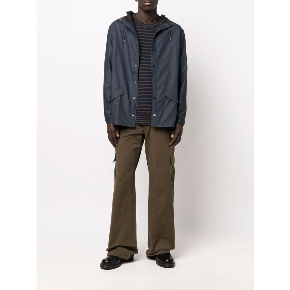 Rains Donkerblauwe Hooded Bomberjack Blue Heren