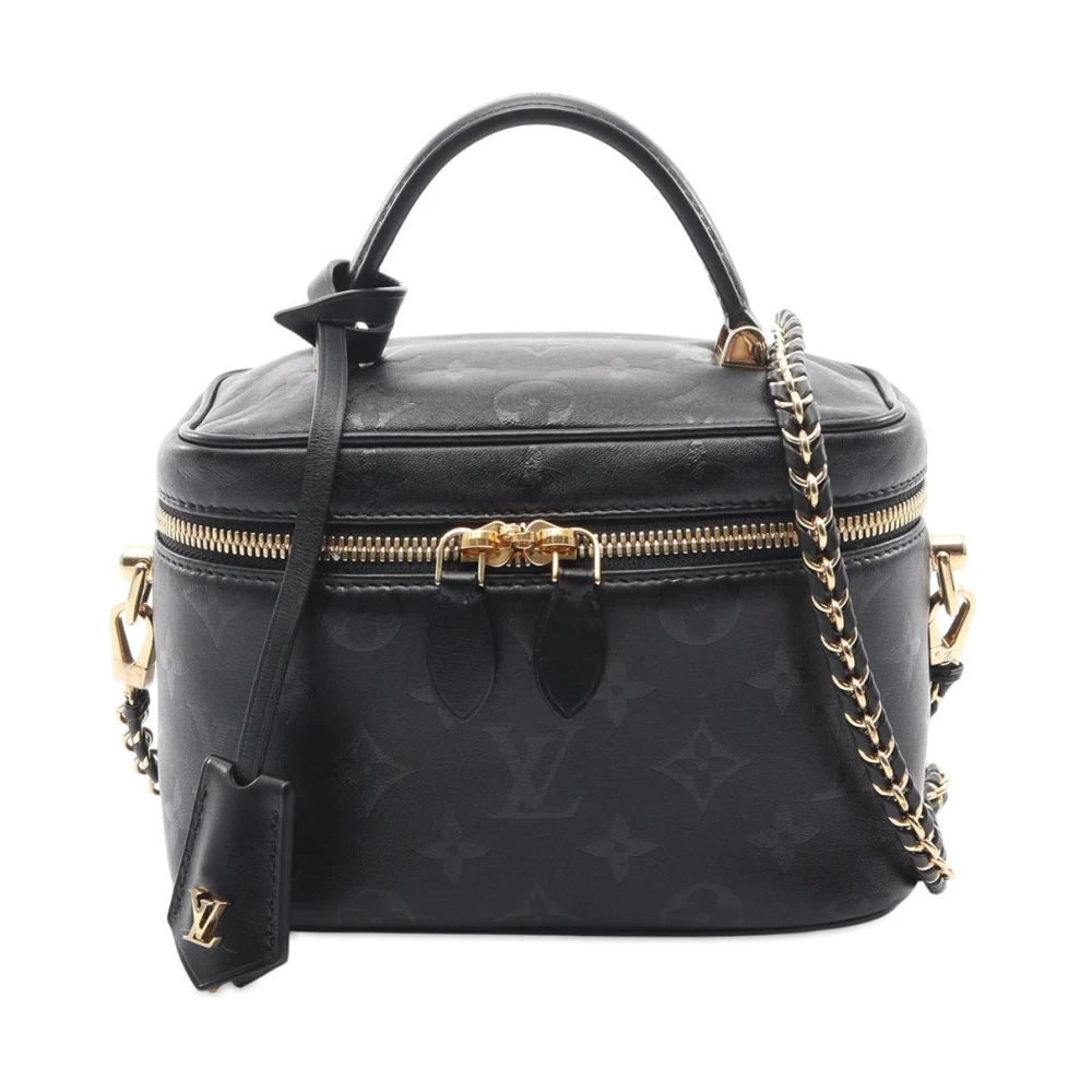 Louis Vuitton Vintage Women's Black Pre-Owned Vintage Monogram Embossed Vanity Bag