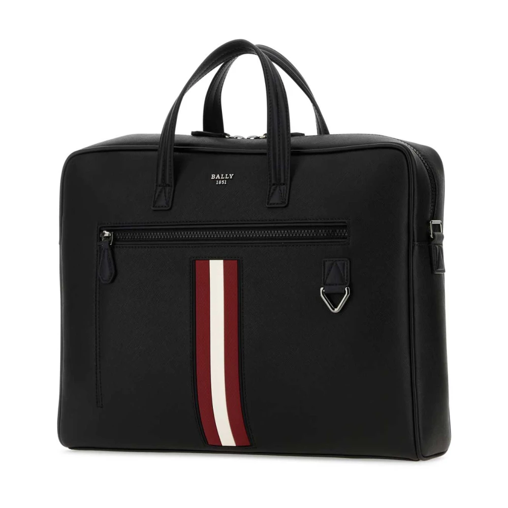Bally Klassieke Leren Aktetas Black Heren