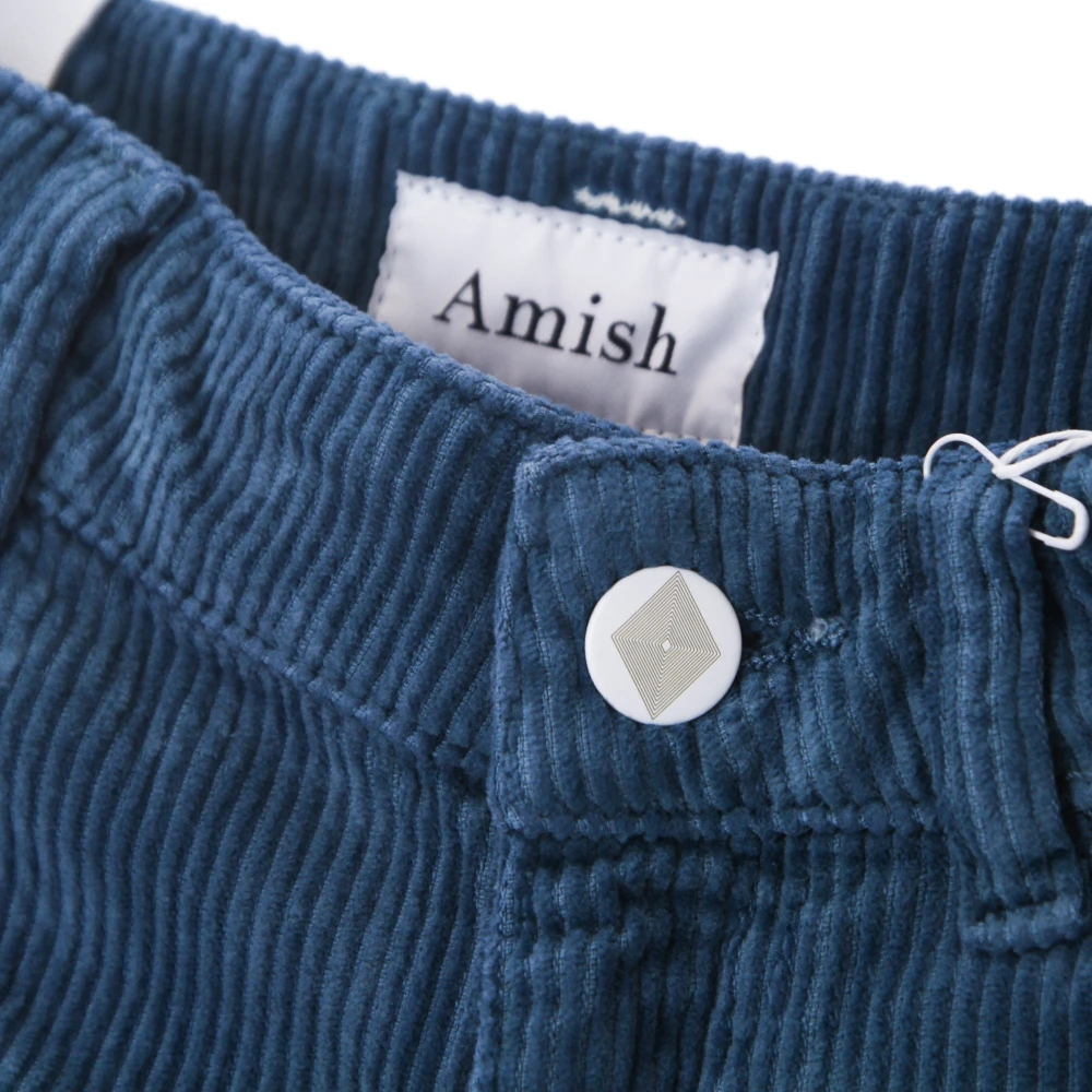 Amish Fluwelen broek met wijde pijpen Blue Dames
