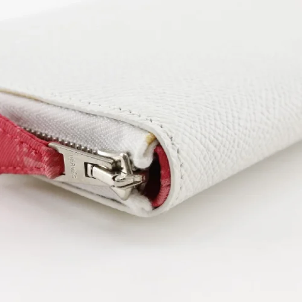 Hermès Vintage Pre-owned Leather wallets White Dames