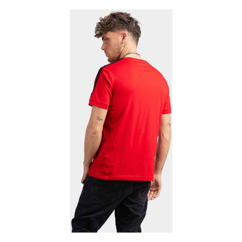 Emporio Armani Rood Tape Logo T-Shirt Heren Red Heren