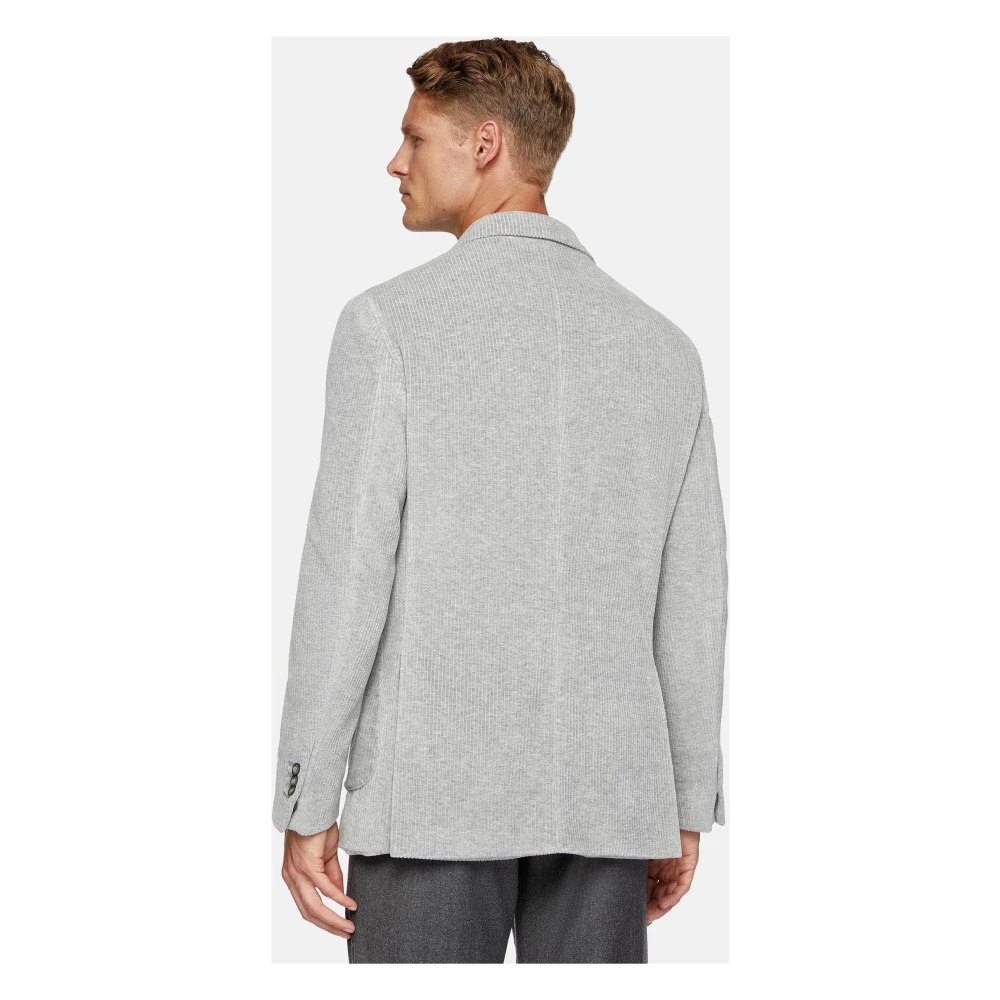 Boggi Milano Corduroy Katoenen Stretch Blazer Style Cernobbio Gray Heren