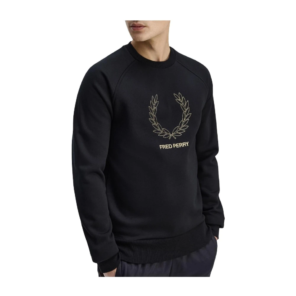 Fred Perry Men's Black Laurel Wreath Sweatshirt