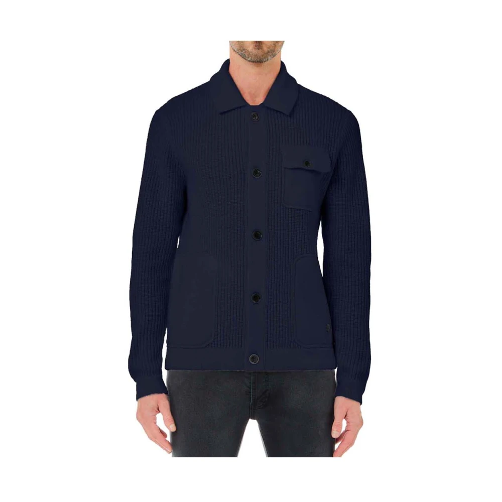 Liu Jo Blauwe Cardigan Sweater Trendy Casual Elegant Blue Heren