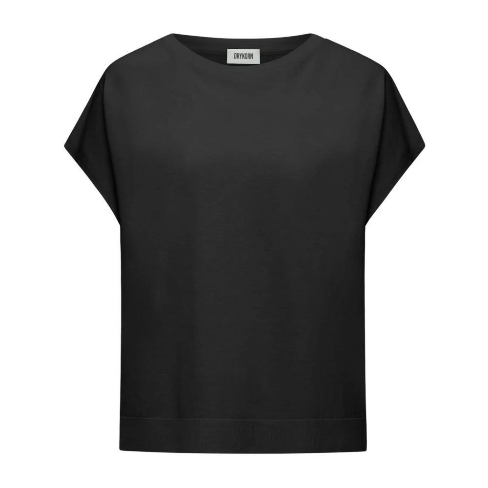 Drykorn Women's Black T-Shirts, M, Vanope Shirt