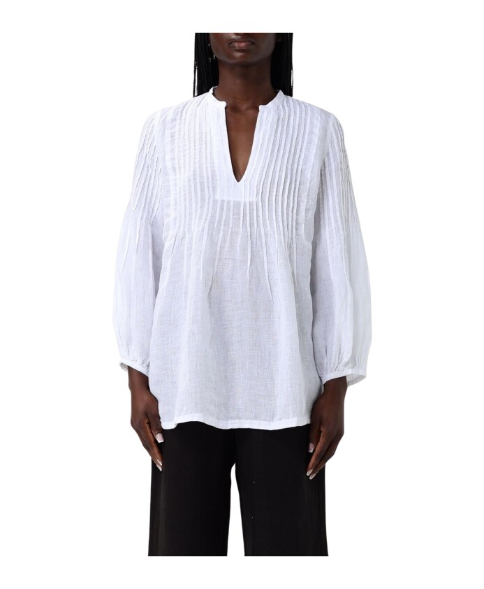 elegante-blouse-en-lin-col-v