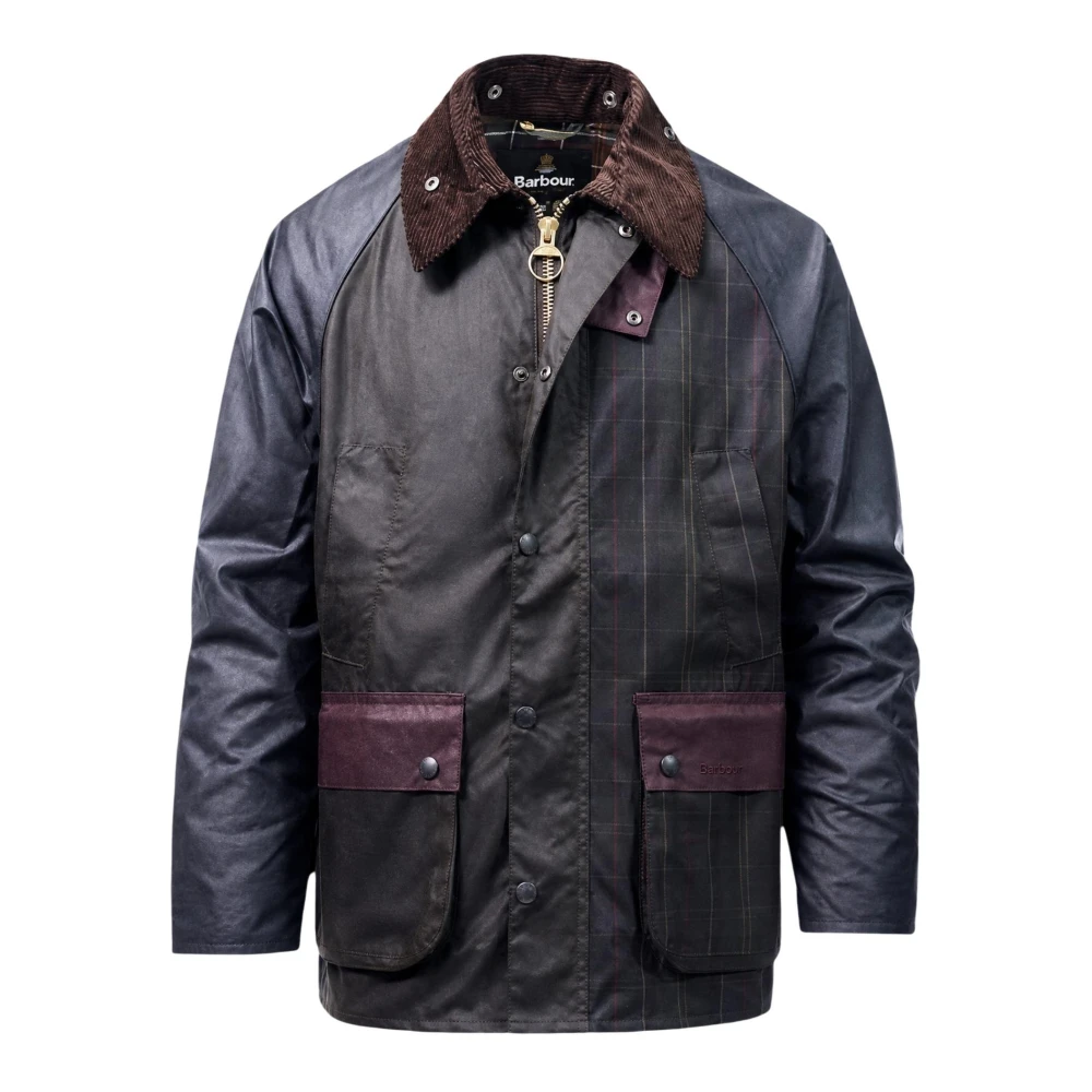 Barbour Patchwork Os Bdl Wax Jkt - Male - Light Jackets - Brown - S - Jackets