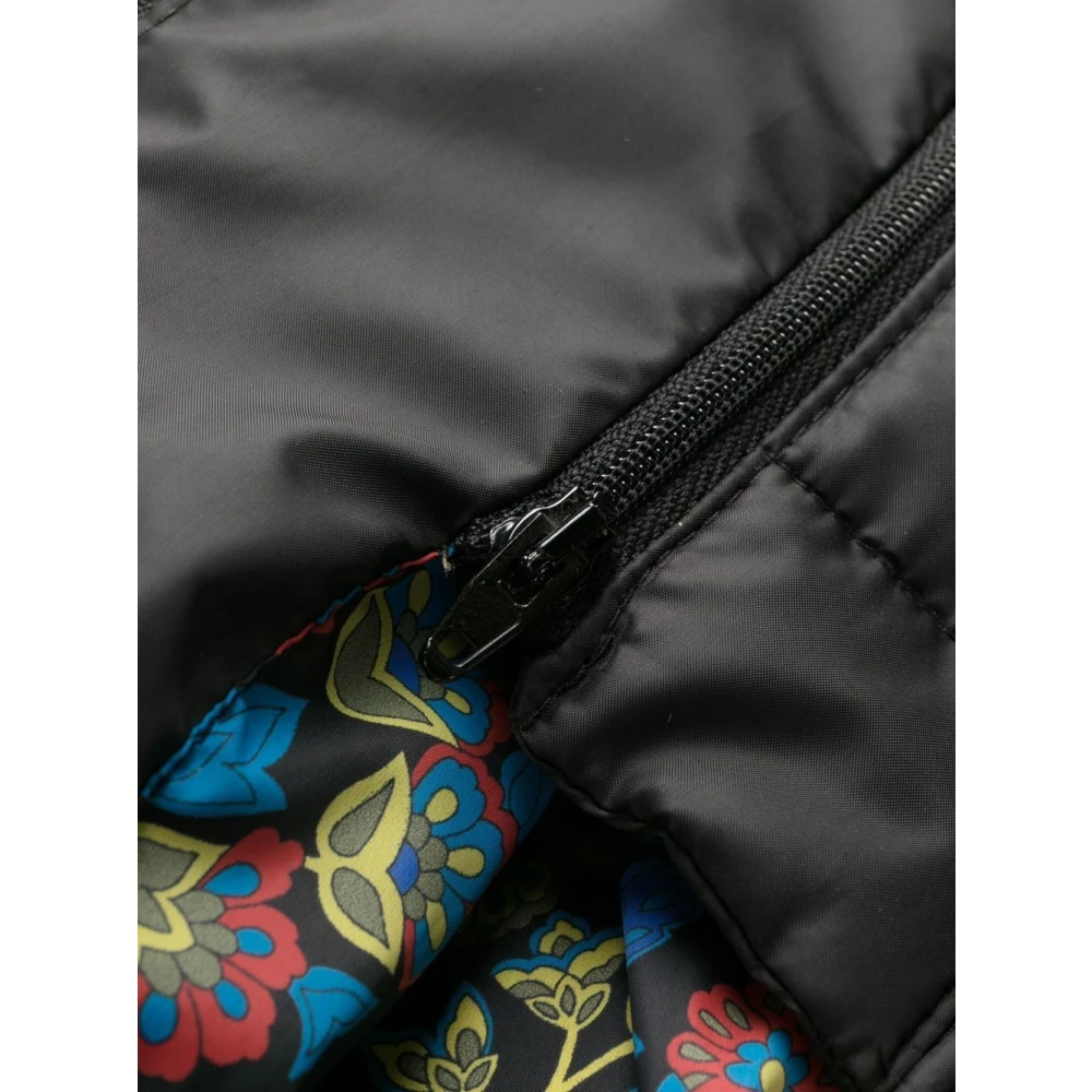 ETRO Casual Zwarte Jas Polyester Elastaan Nylon Black Dames