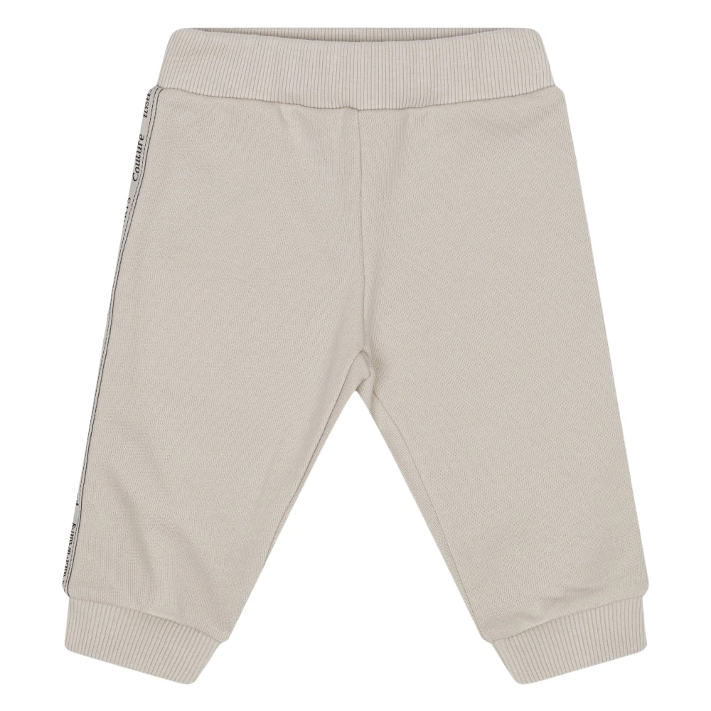 Balmain Unisex Kids Beige Logo Tape Joggers - Sweatpants - 12 M - Kids