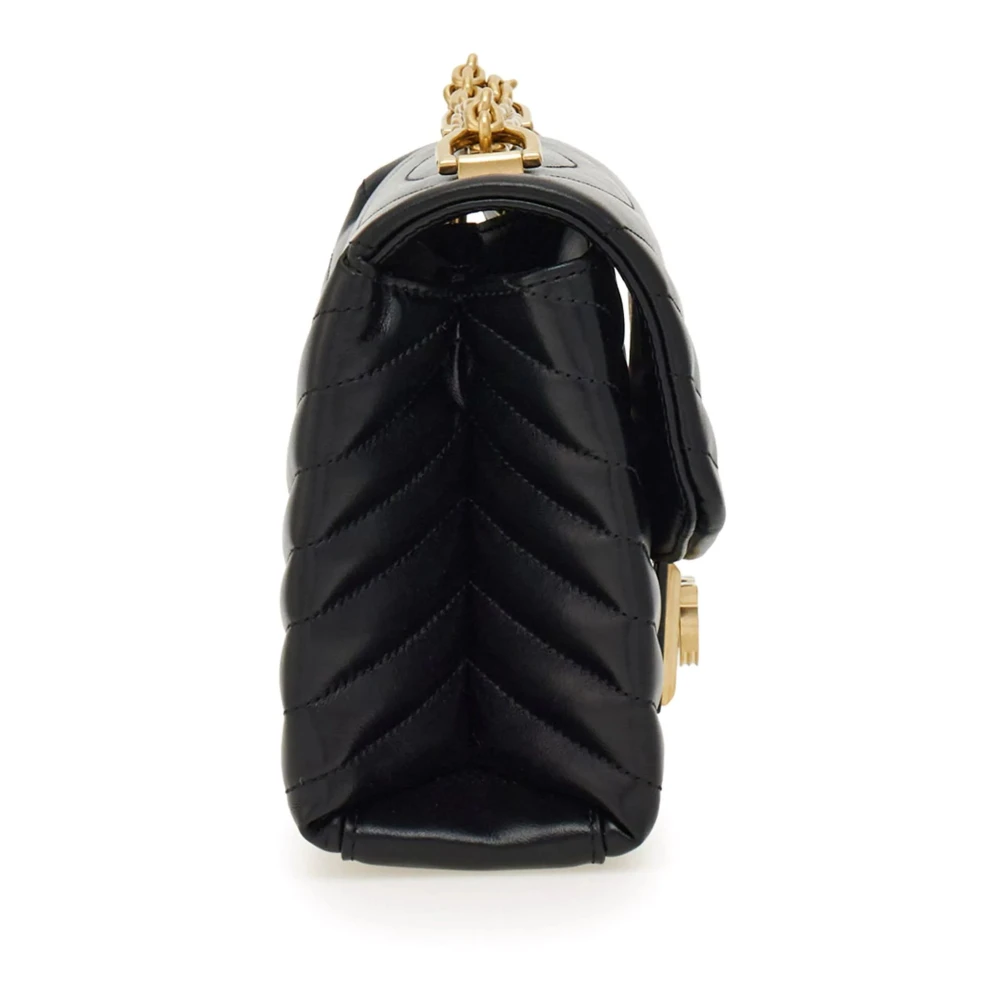 Salvatore Ferragamo Gewatteerde Zwarte Schoudertas met Gancini Black Dames