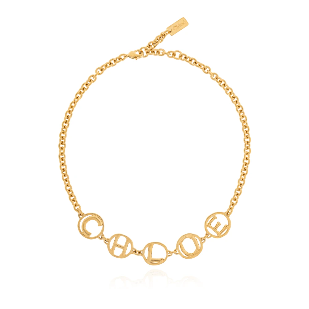 Chloé Women's Yellow Necklaces, One Size, Script Choker