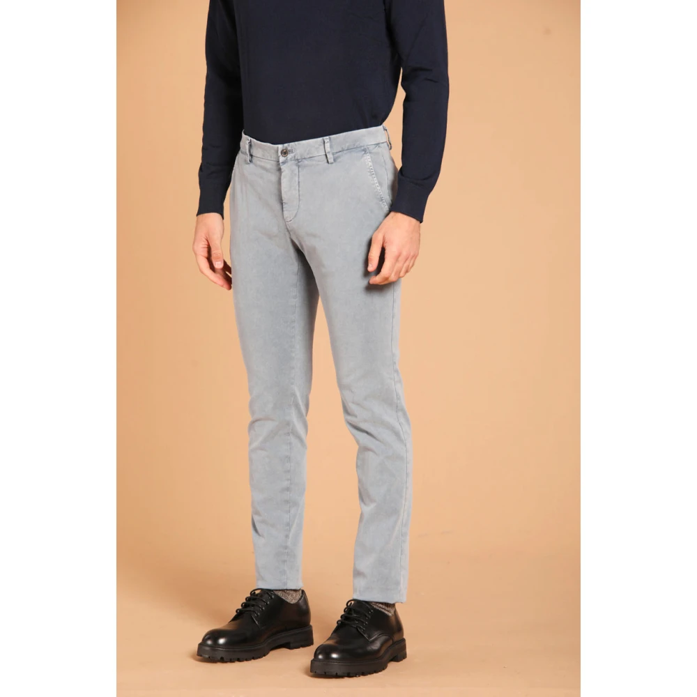 Mason's Gemarmerde Stretch Chino Broek Gray Heren