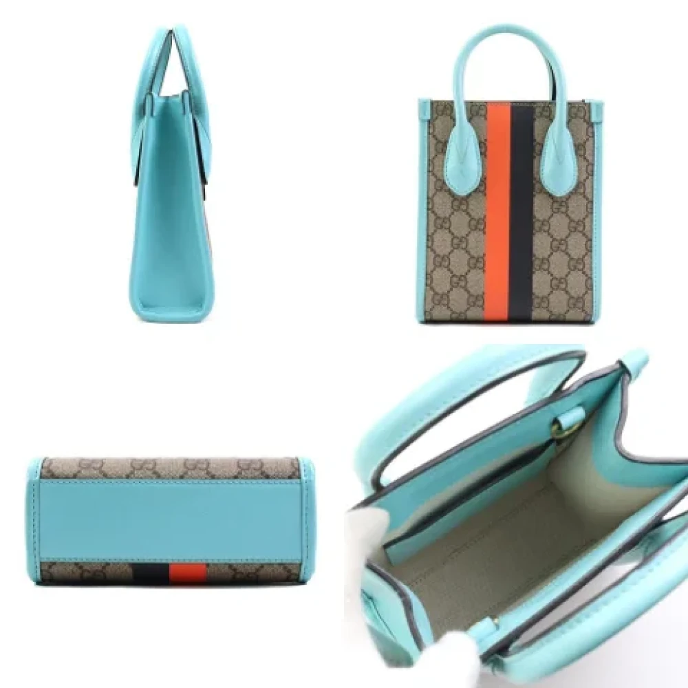 Gucci Vintage Pre-owned Fabric handbags Blue Dames