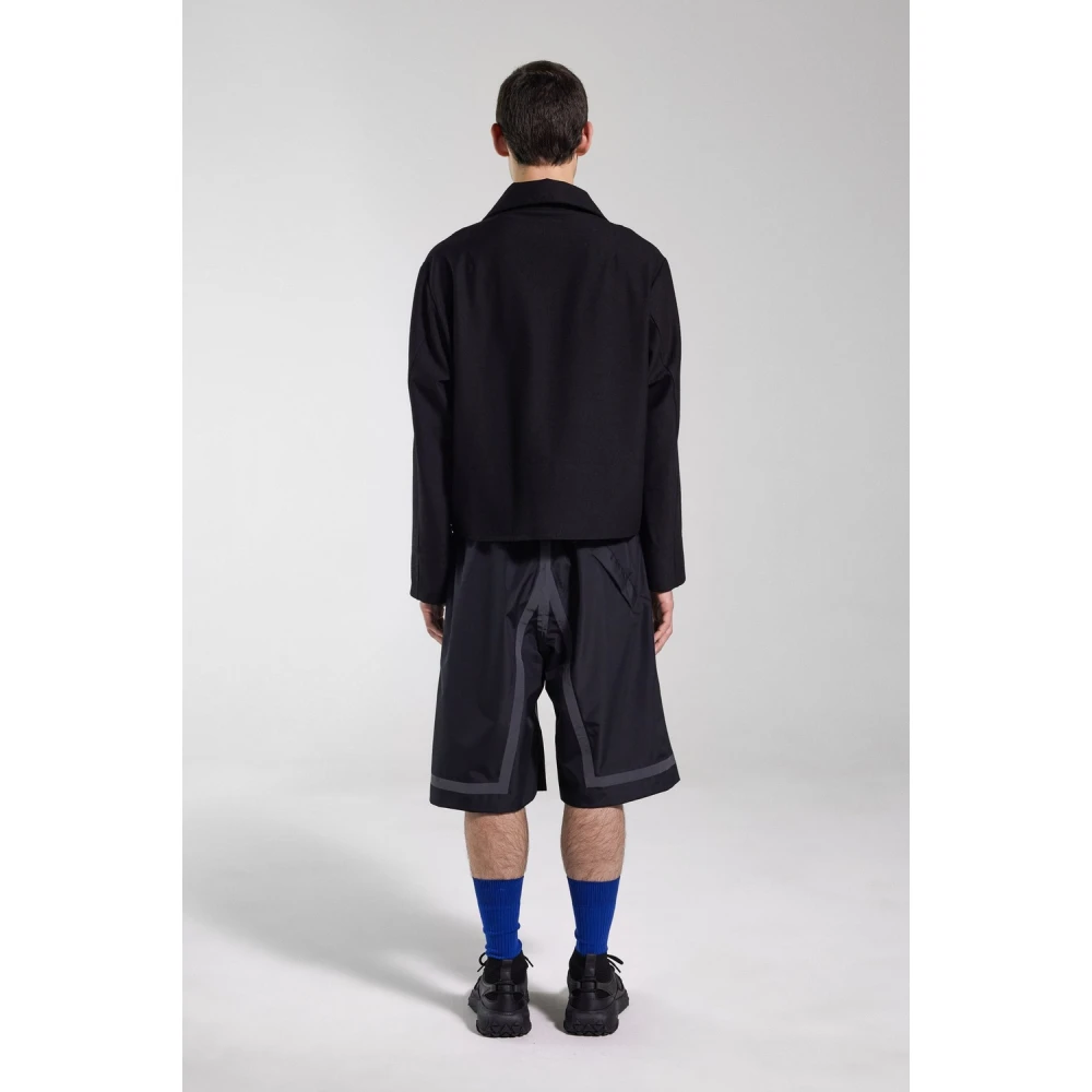 Stutterheim Reflecterende Nylon Knielange Shorts Black Heren