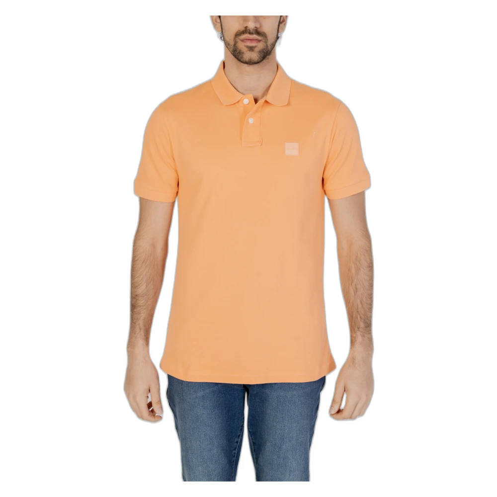 Hugo Boss Korte Mouw Polo Shirt Collectie Lente Zomer Orange Heren
