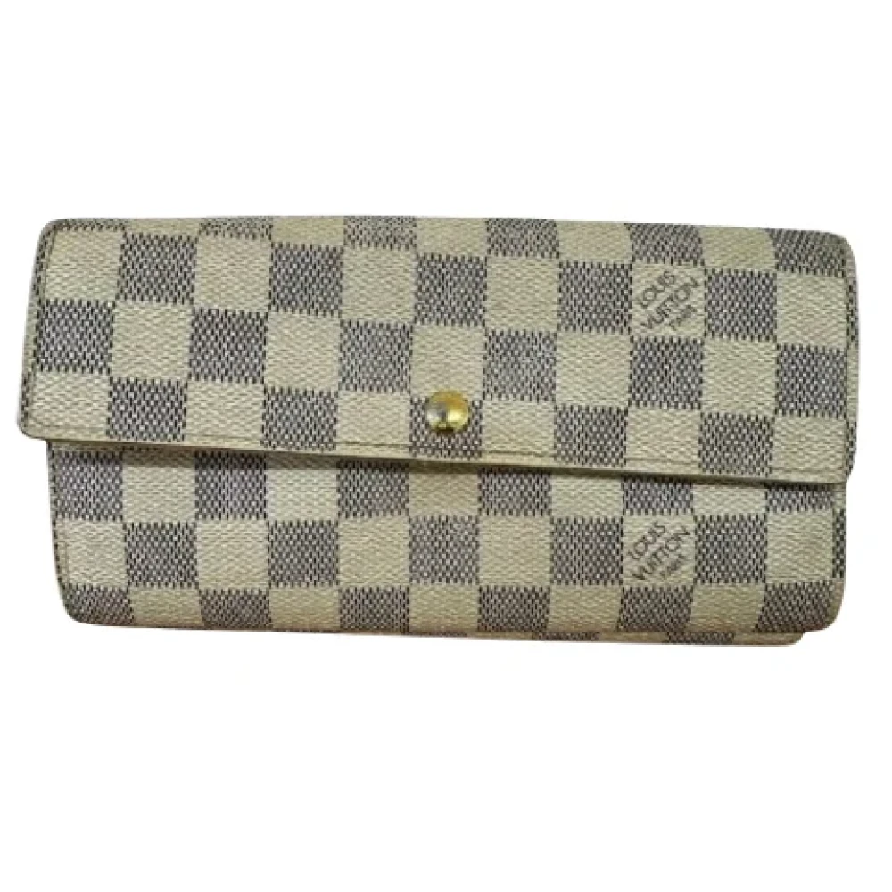 Louis Vuitton Vintage Pre-owned Canvas wallets White Dames
