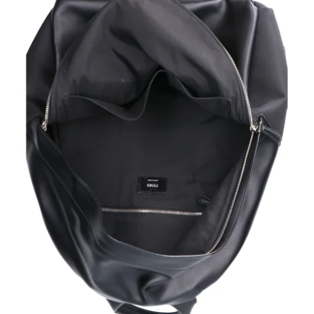 Fendi Vintage Pre-owned Leather backpacks Black Dames
