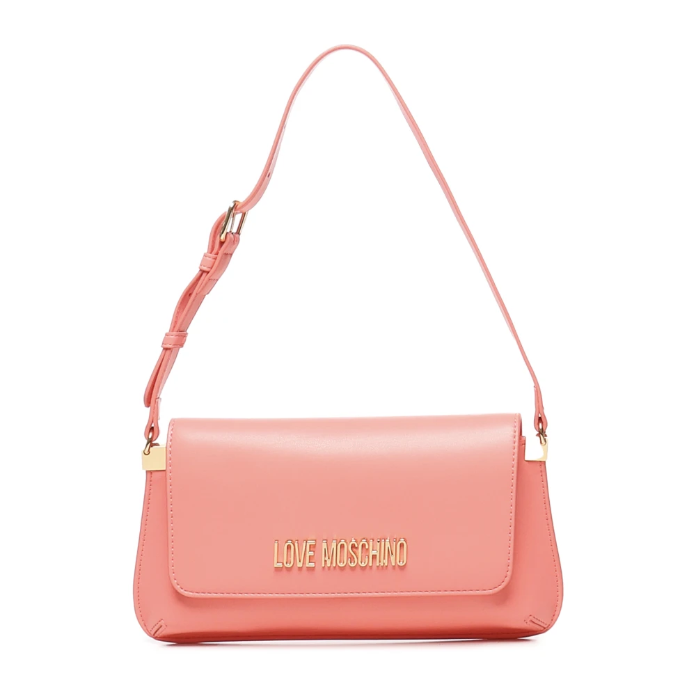 Love Moschino Women's Pink/Gold Shoulder Bag With Logo