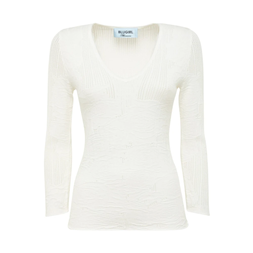 Knitwear > V-neck Knitwear - - Blugirl - Modalova