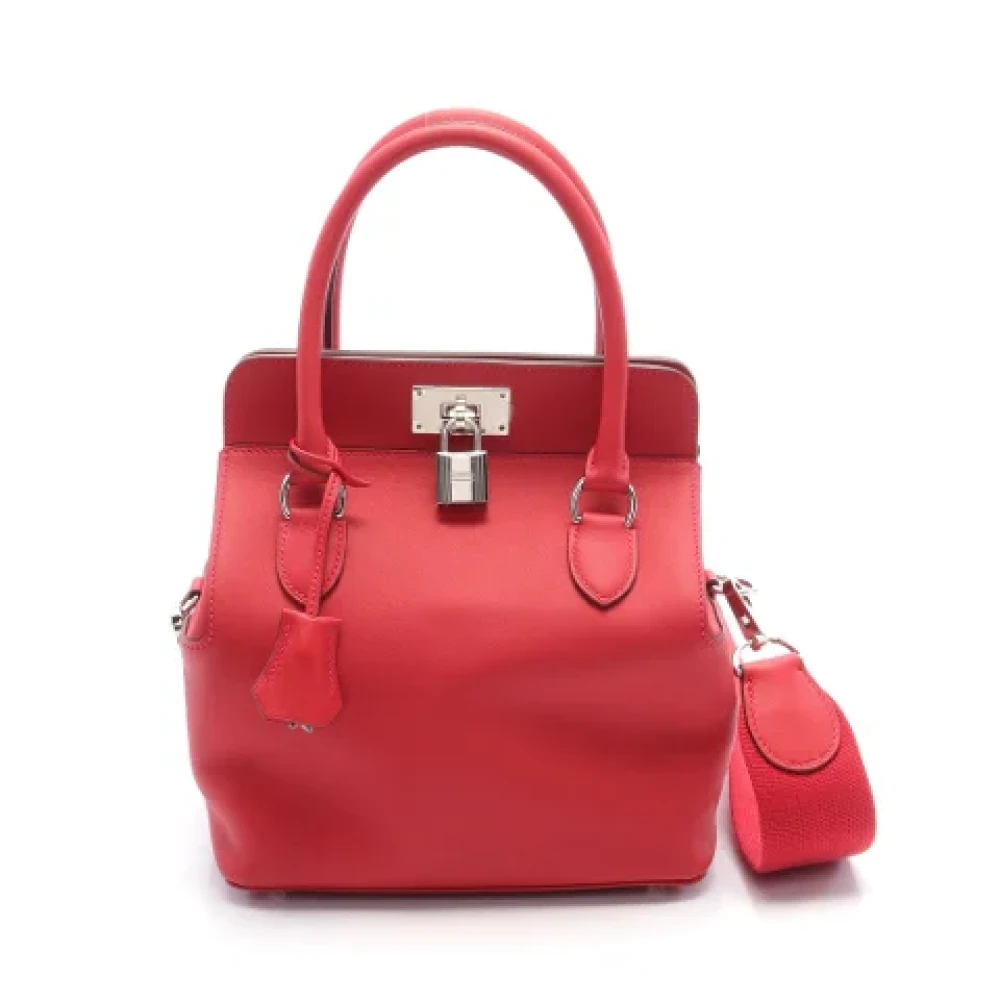 Hermès Vintage Pre-owned Fabric handbags Red Dames