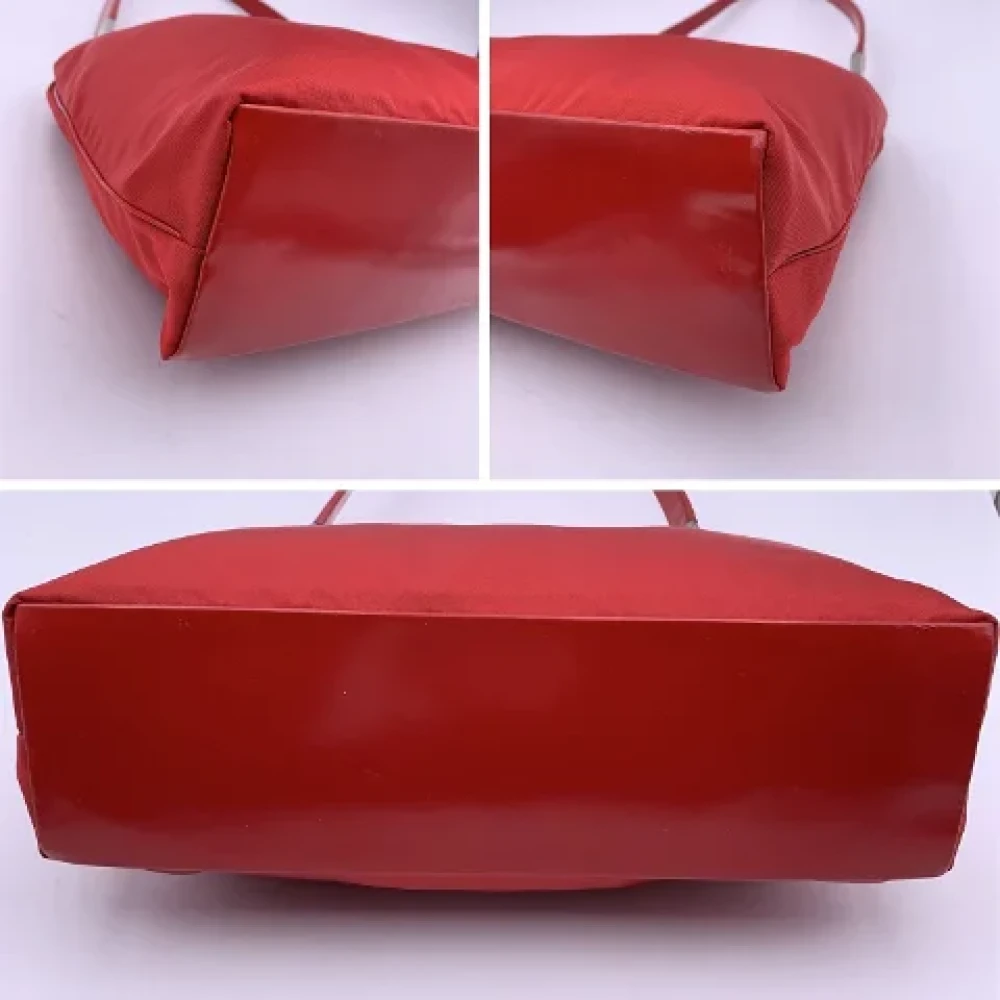 Prada Vintage Pre-owned Canvas prada-bags Red Dames