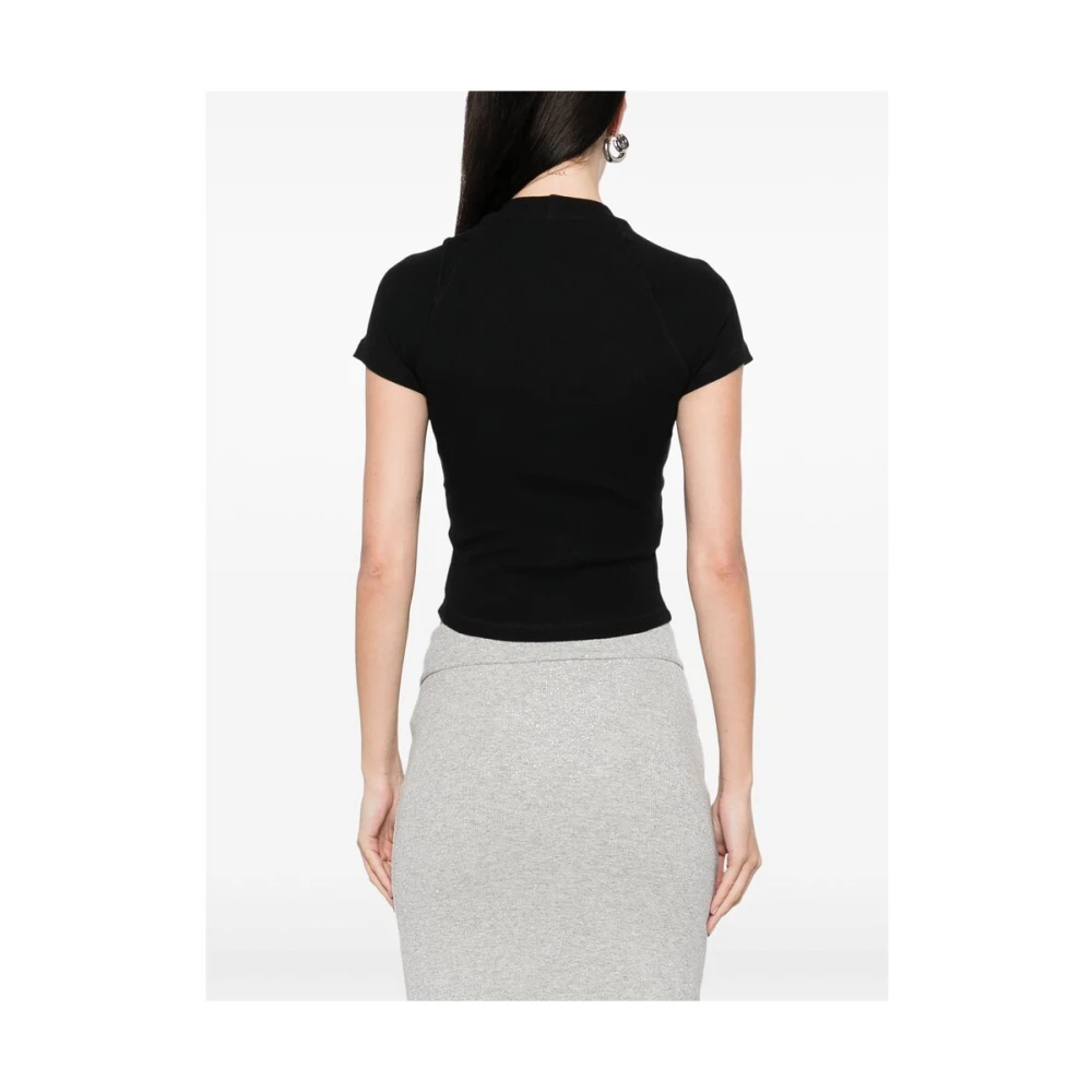Ottolinger Zwart Crew Neck Korte Raglan Mouwen Black Dames