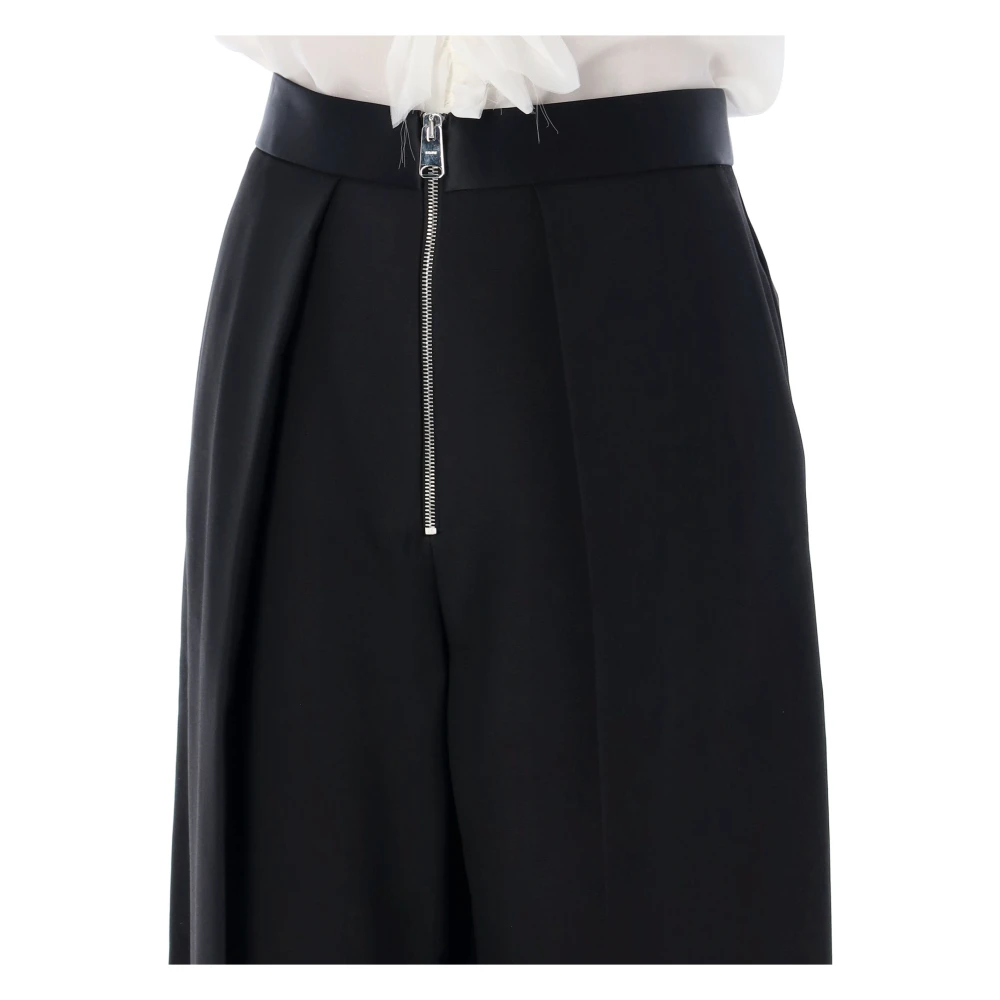 Khaite Zwarte rits wijde broek Black Dames