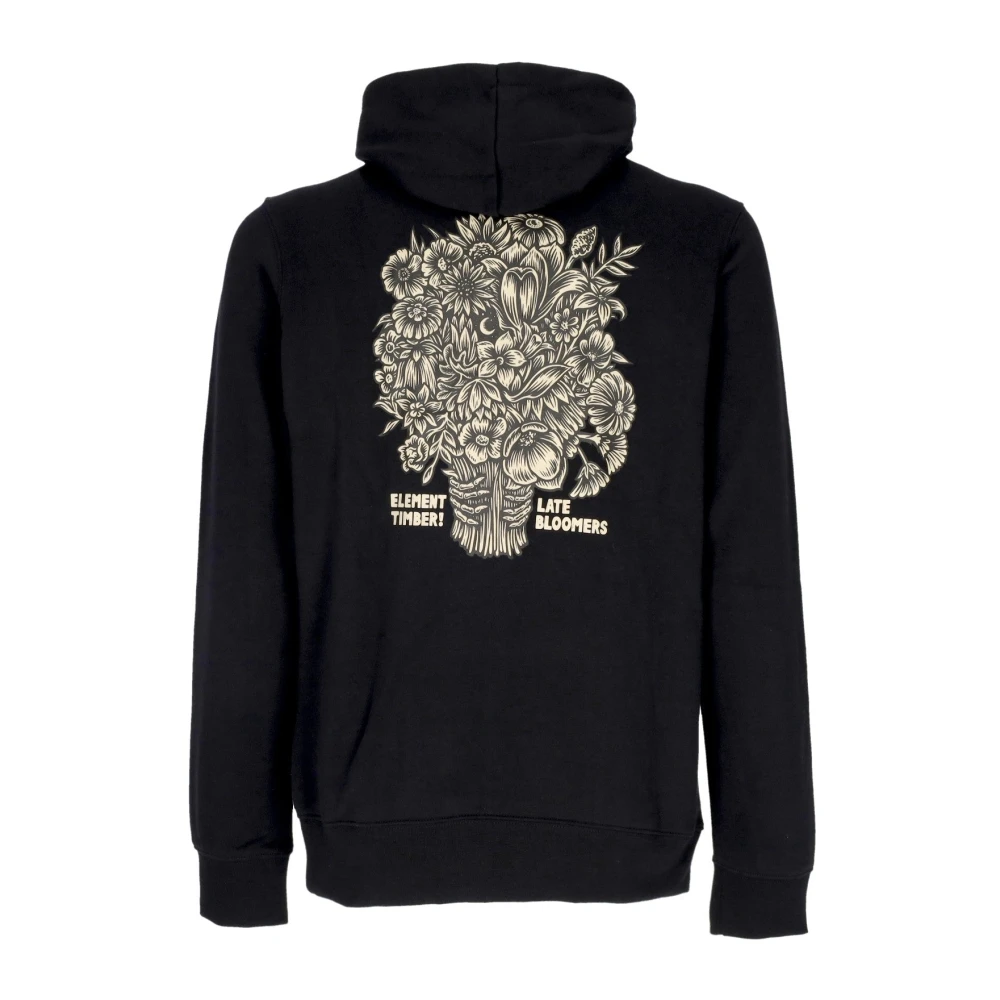 Element Zwarte hoodie met boeketprint Black Heren