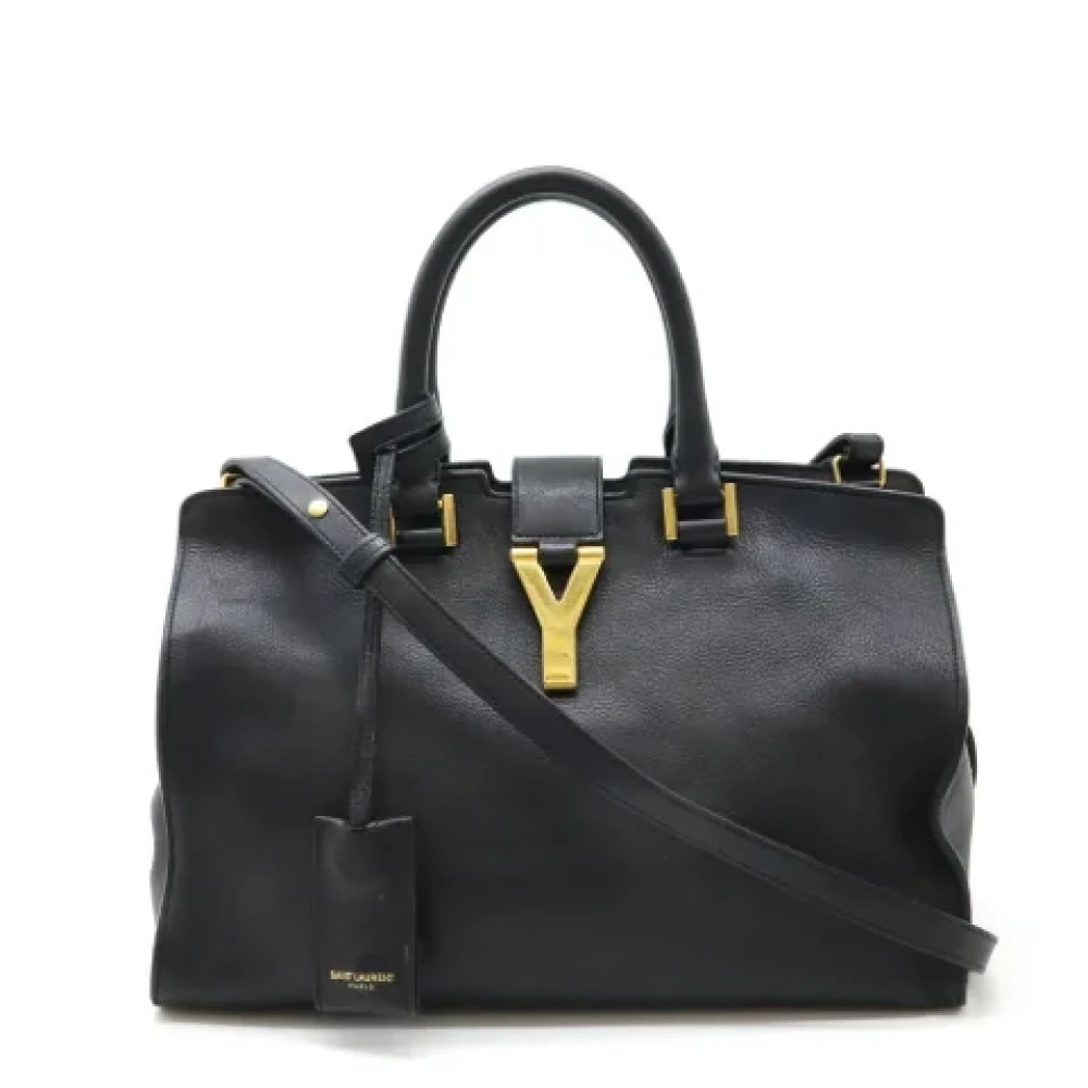 Saint Laurent Vintage Pre-owned Leather handbags Black Dames