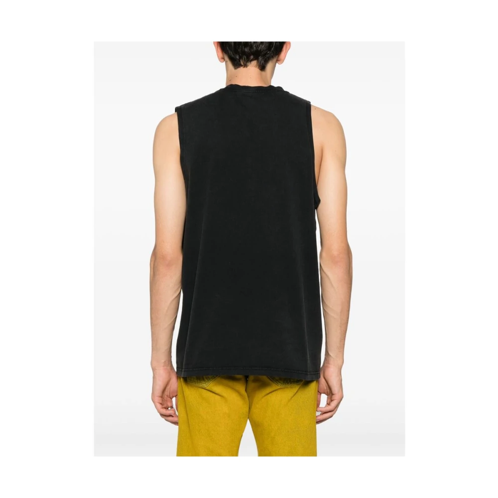 Martine Rose Zwarte Mouwloze Crew Neck T-shirt Black Heren
