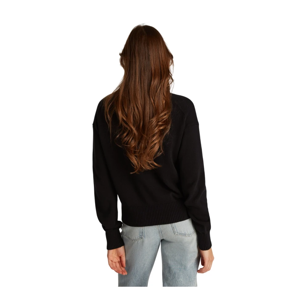 Calvin Klein Zwarte trui met regeneratief katoen Black Dames