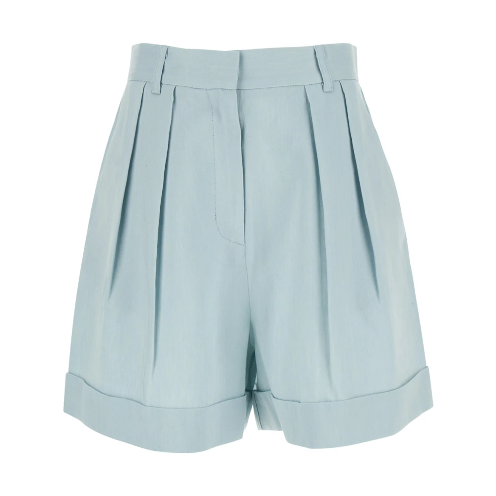 Andamane Linnenmix Modieuze Shorts Blue Dames