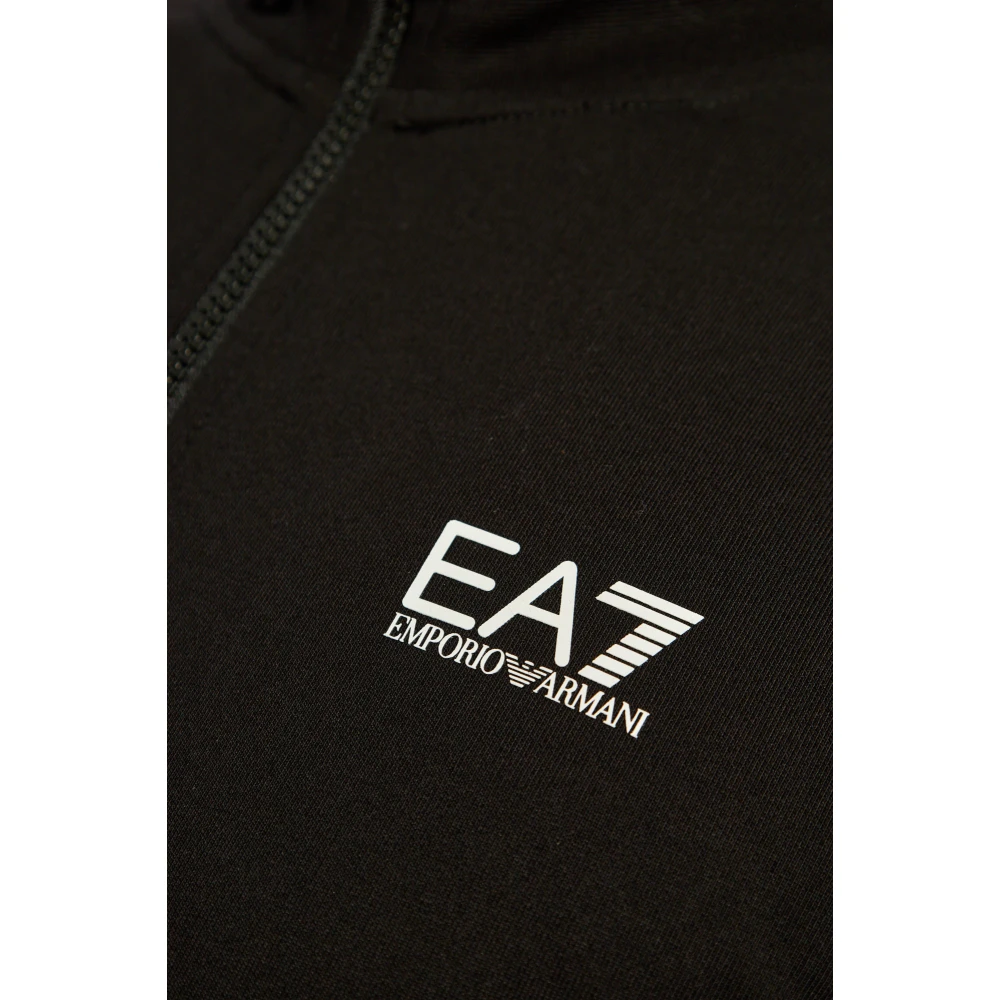 Emporio Armani EA7 Sweatshirt met logo Black Heren
