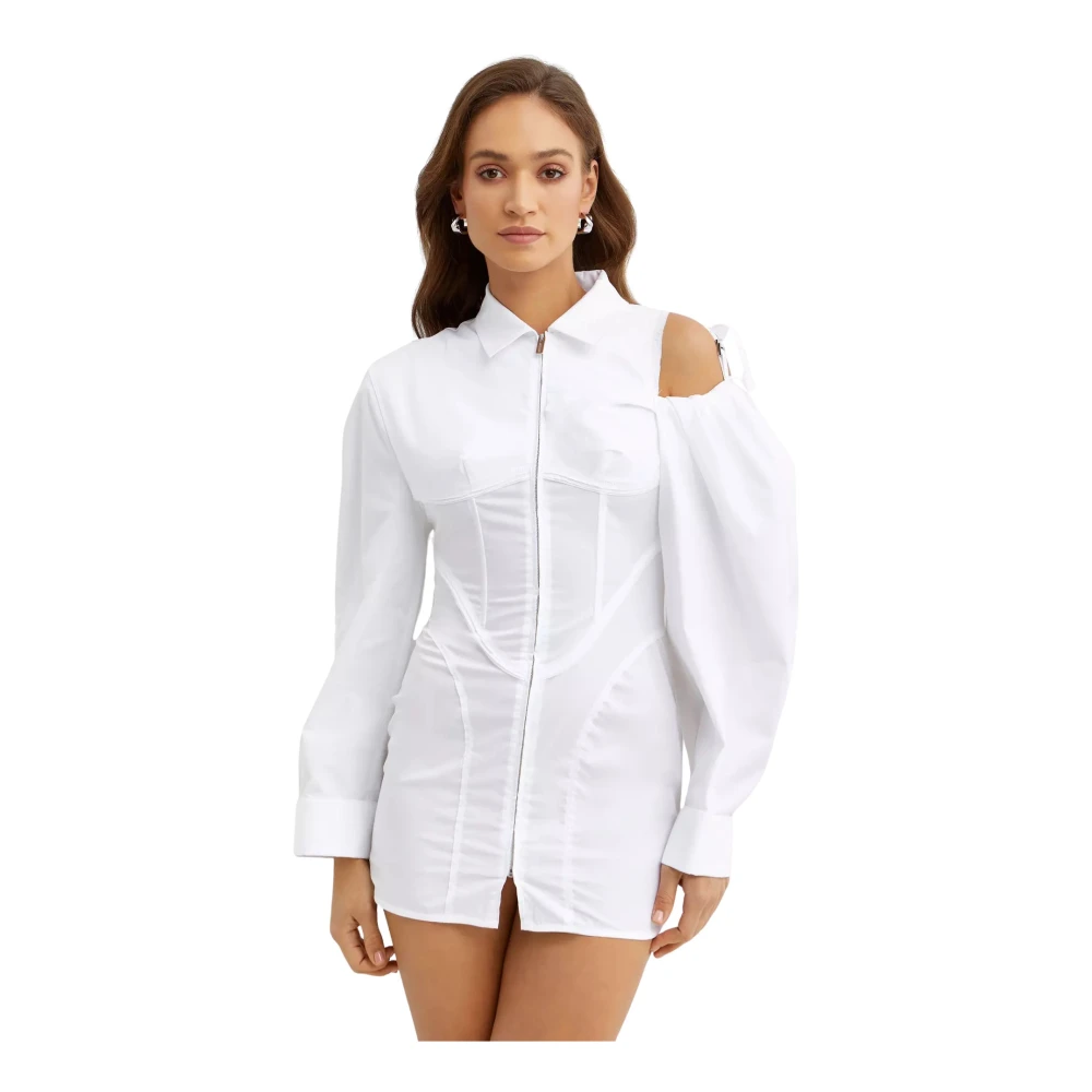 Jacquemus White Galliga Shirt Dress - Female - Shirt Dresses - 2XS - Dresses