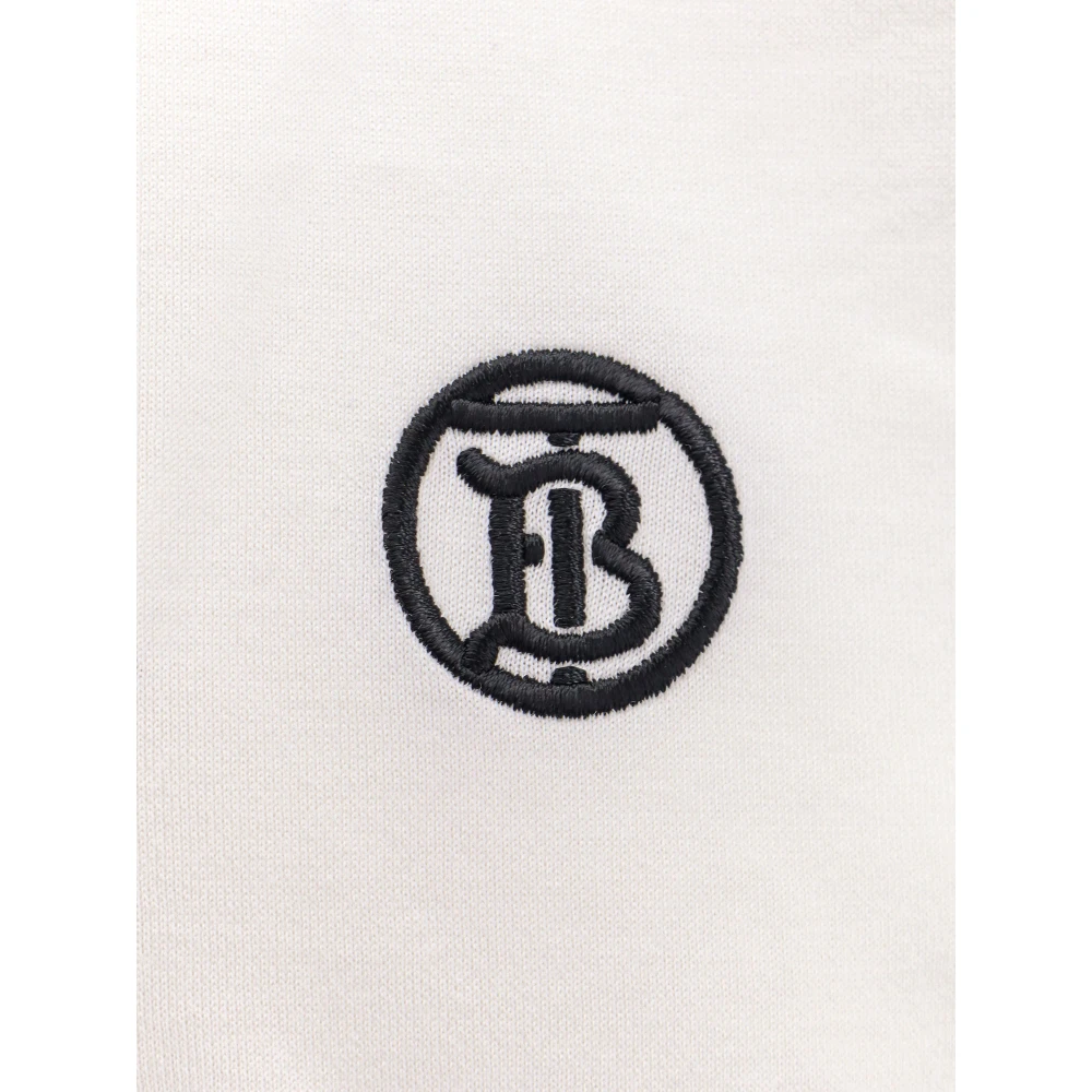 Burberry Wit Crew-neck T-shirt Korte mouw White Heren