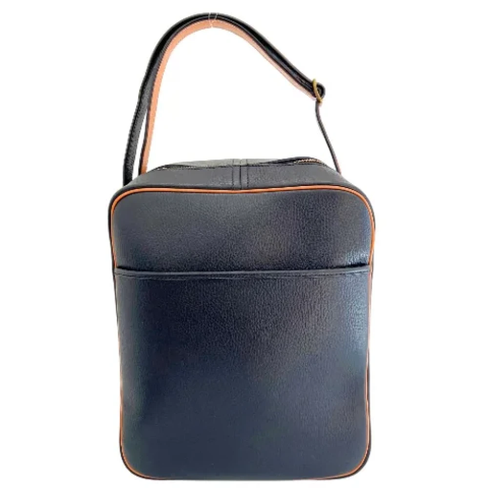 Hermès Vintage Pre-owned Leather shoulder-bags Blue Dames
