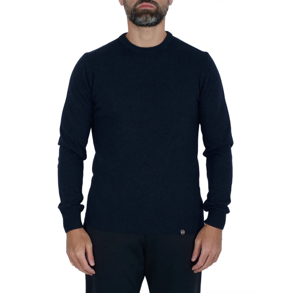 Colmar Blauwe Sweater Basic Ronde Hals Stijl Blue Heren